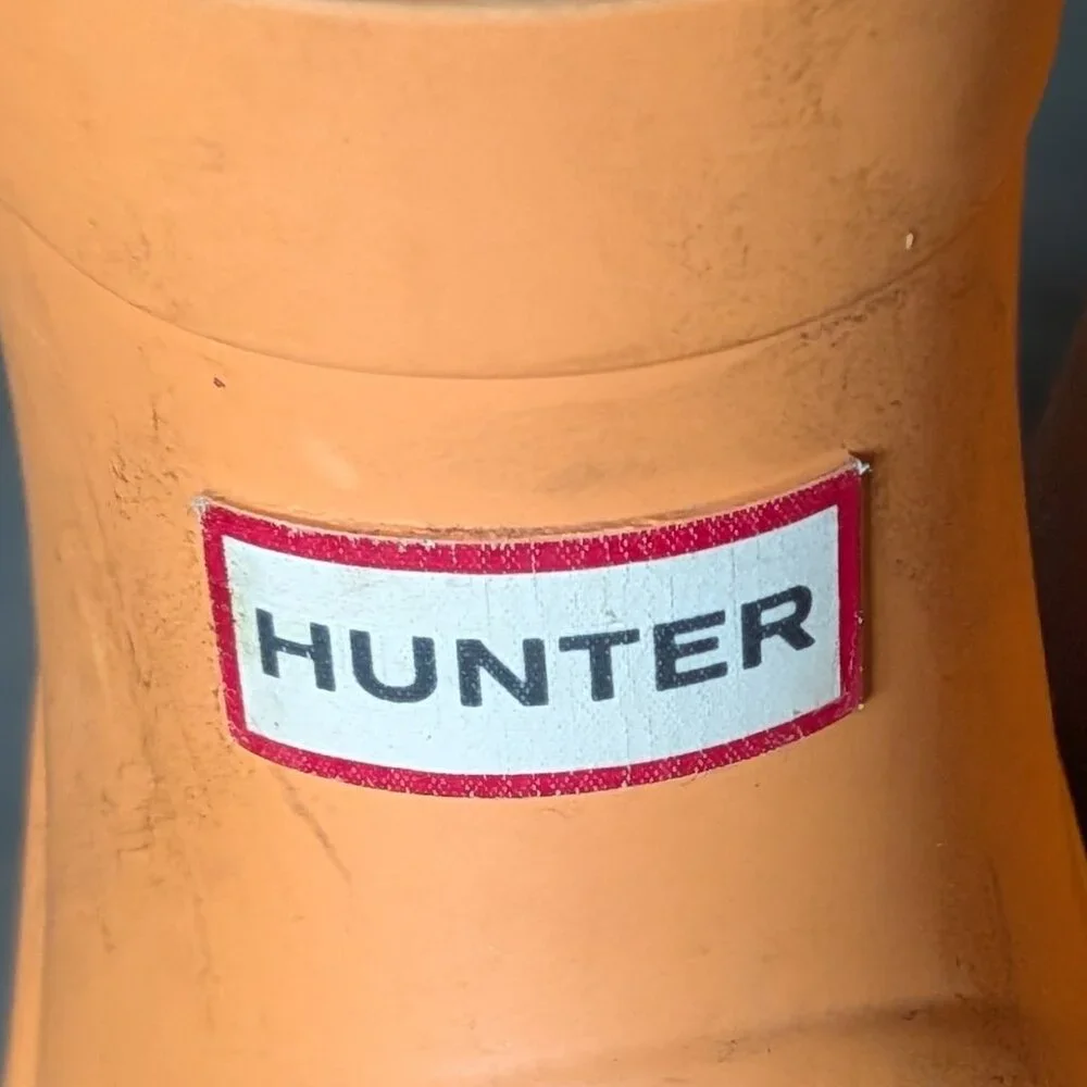 Hunter Original Short Pull-On Rain Boots - Peach / Orange (Size US 7 / UK 5)